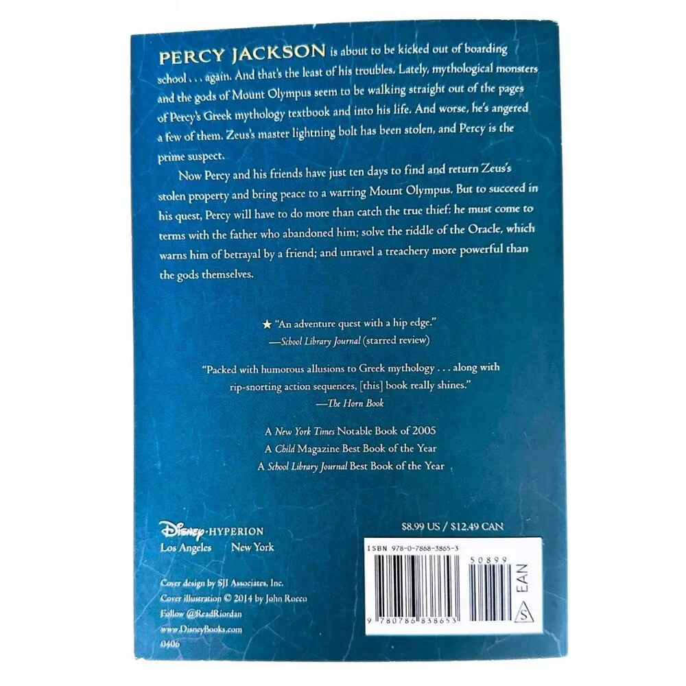 PAPERBACK The Lightning Thief Percy Jackson and the Olympians #1 by Riordan NEW